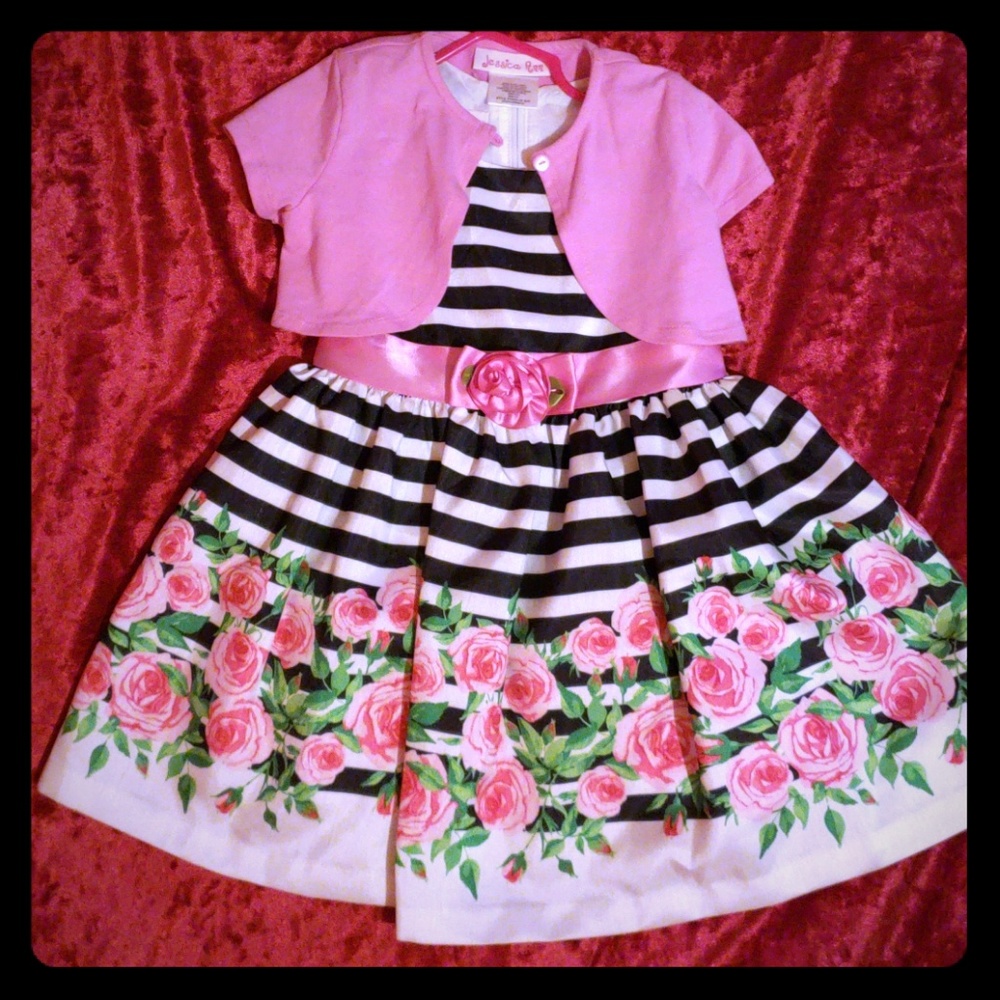 Jessica Ann Sun Dress with short sleeve sweater
